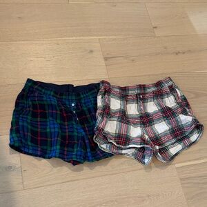 Aerie Striped and Plaid sleep Shorts